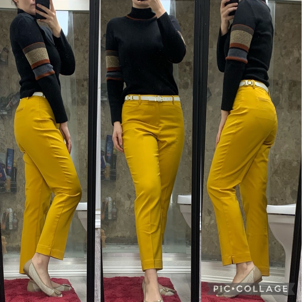 Roz ali mustard yellow trousers size 10